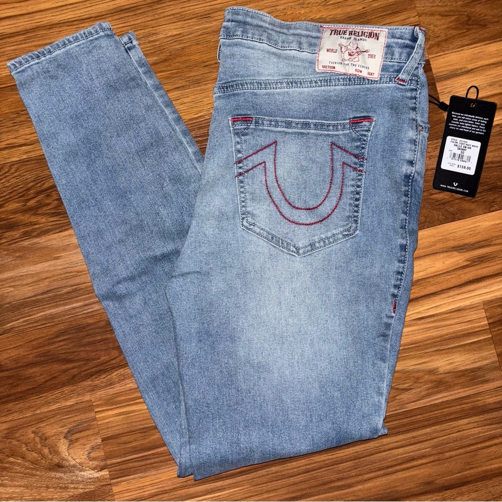 NWT True Religion Denim Jeans with Red Accents